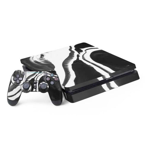 Black Marble Ink PS4 Slim Bundle Skin