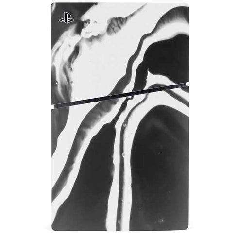 Black Marble Ink PS5 Slim Digital Edition Bundle Skin