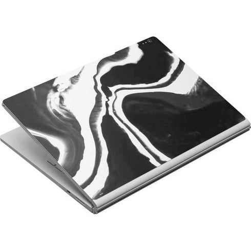 Black Marble Ink Surface Book Skin