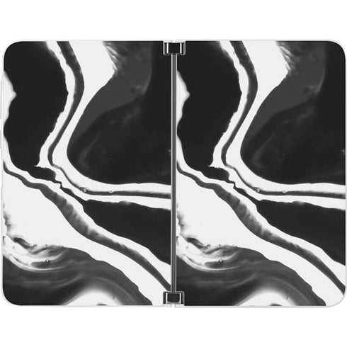 Black Marble Ink Surface Duo Skin