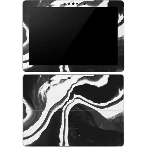 Black Marble Ink Surface Go Skin