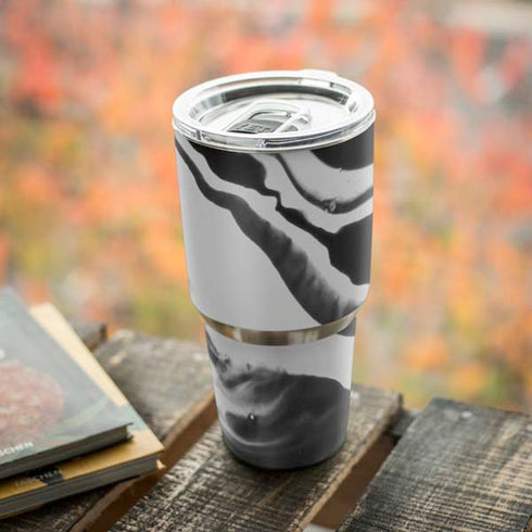 Black Marble Ink Yeti 30oz Rambler Tumbler Skin