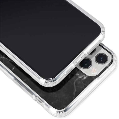Black Marble iPhone 11 Pro Clear Case