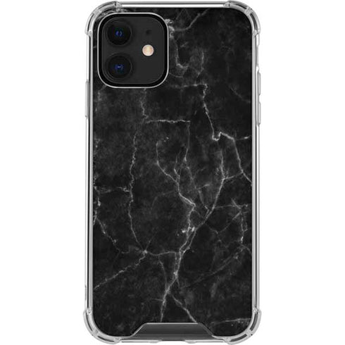 Black Marble iPhone 12 Clear Case