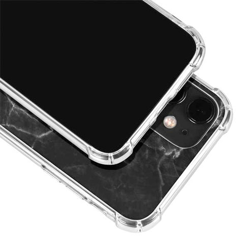 Black Marble iPhone 12 Clear Case