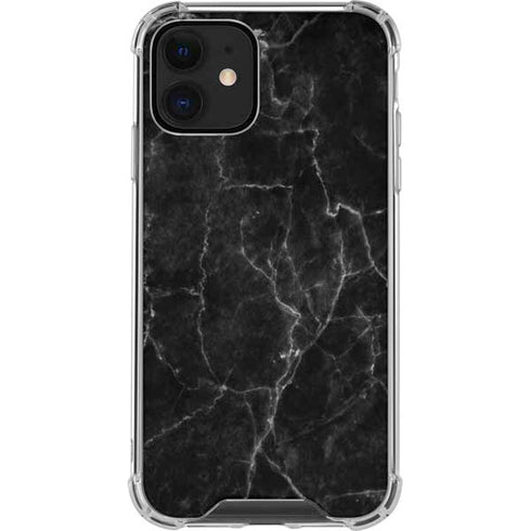 Black Marble iPhone 12 Mini Clear Case
