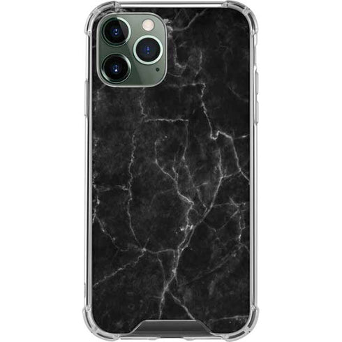 Black Marble iPhone 12 Pro Clear Case