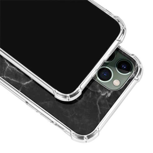 Black Marble iPhone 12 Pro Clear Case