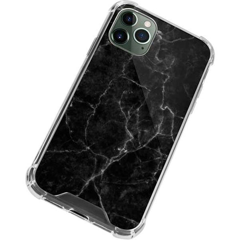 Black Marble iPhone 12 Pro Clear Case