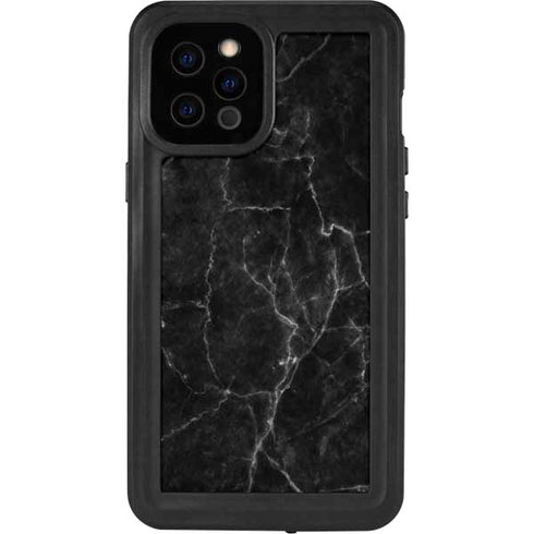 Black Marble iPhone 12 Pro Max Waterproof Case