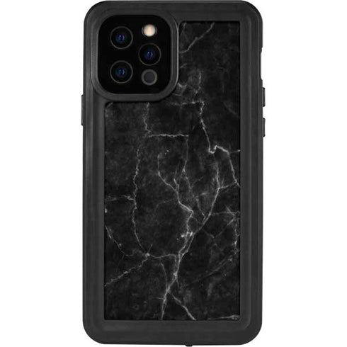 Black Marble iPhone 12 Pro Waterproof Case