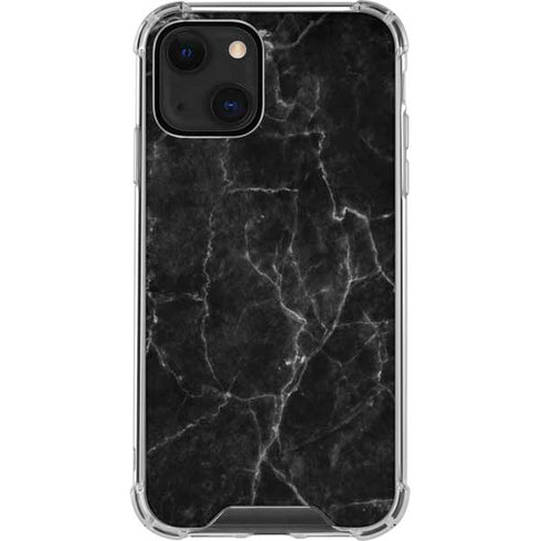 Black Marble iPhone 13 Clear Case