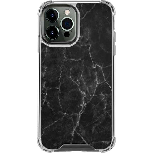Black Marble iPhone 13 Pro Max Clear Case