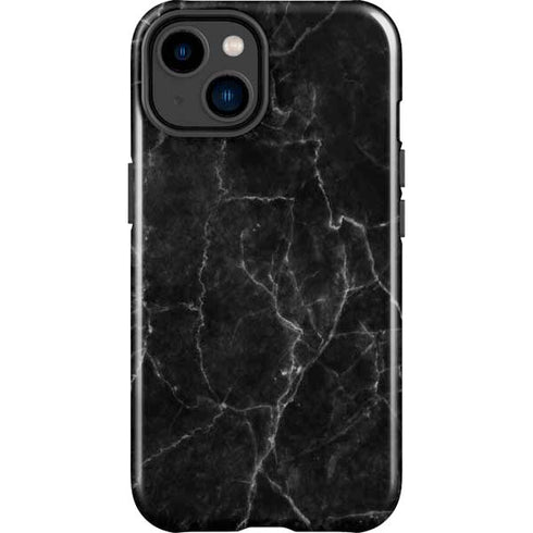 Black Marble iPhone 15 Plus Impact Case