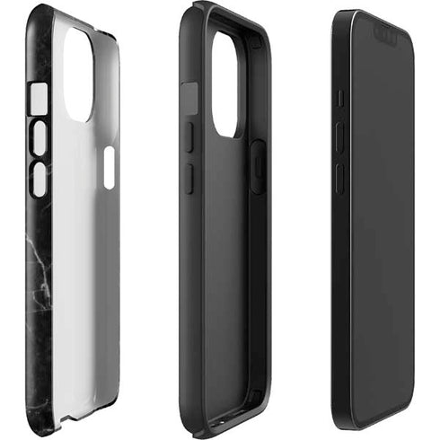 Black Marble iPhone 15 Impact Case