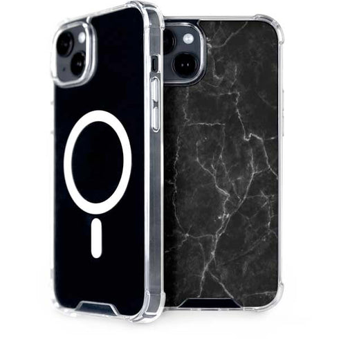Black Marble iPhone 15 Plus MagSafe Case
