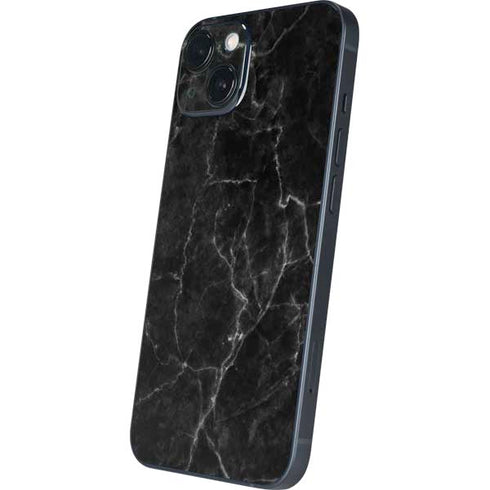 Black Marble iPhone 15 Plus Skin