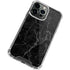 Black Marble iPhone 15 Pro Clear Case