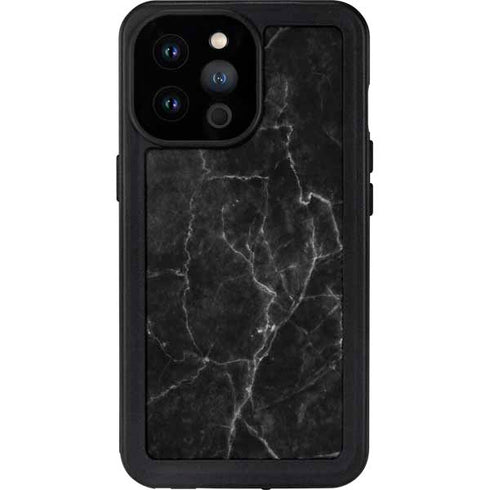 Black Marble iPhone 14 Pro Max Waterproof Case