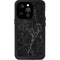 Black Marble iPhone 15 Pro Waterproof Case