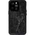Black Marble iPhone 15 Pro Waterproof Case