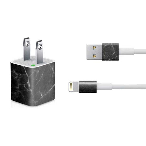 Black Marble iPhone Charger (5W USB) Skin