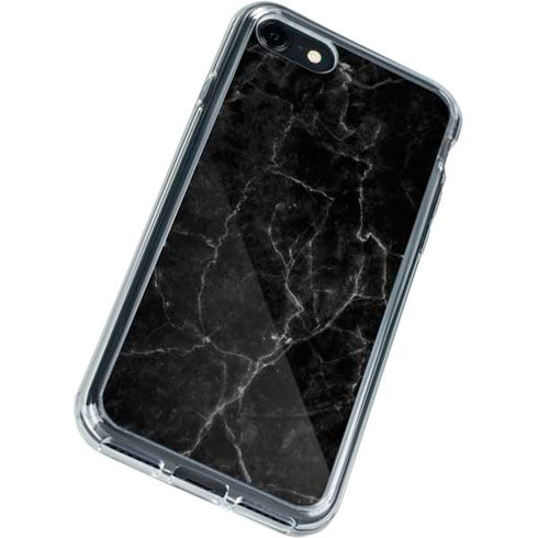 Black Marble iPhone SE (2nd & 3rd Gen) Clear Case