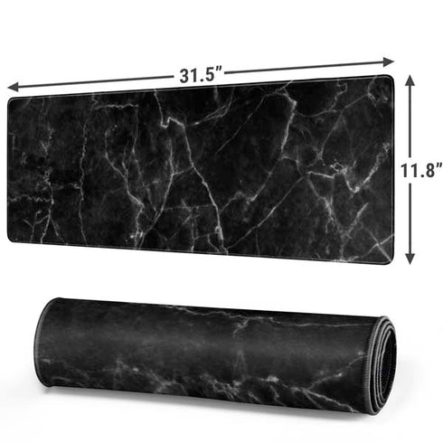 Black Marble Gaming Mouse Pad