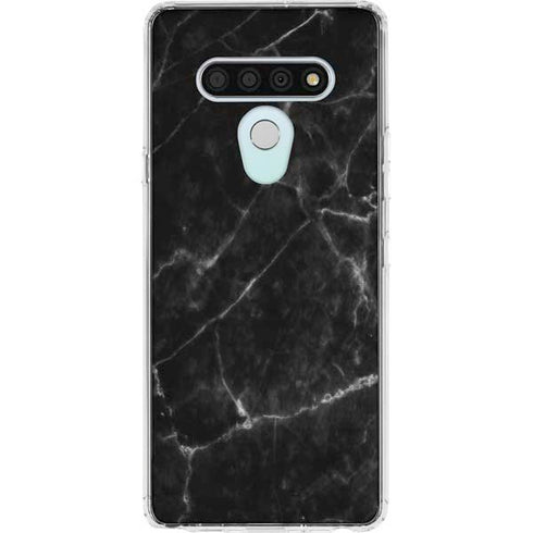 Black Marble LG Stylo 6 Clear Case