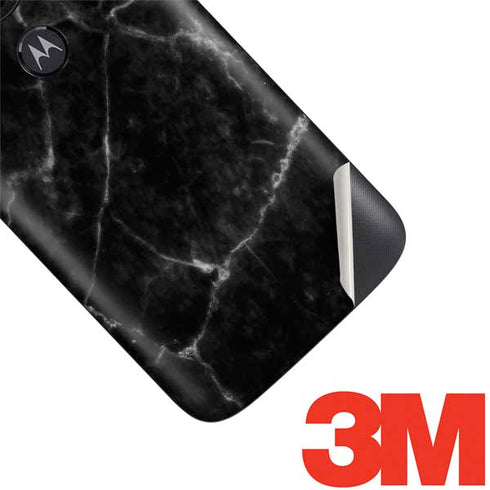 Black Marble Moto E5 Play Skin