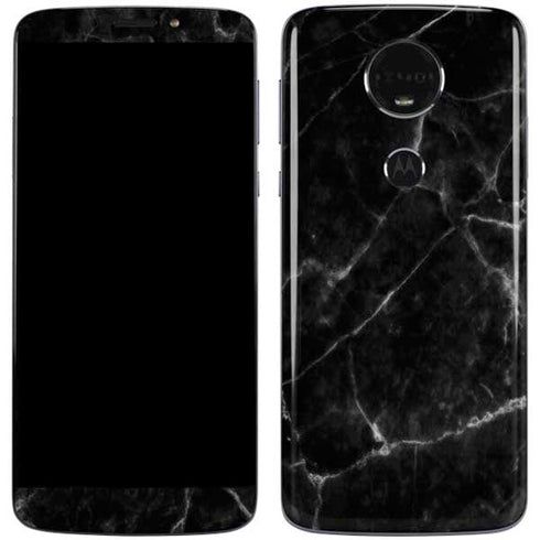 Black Marble Moto E5 Plus Skin