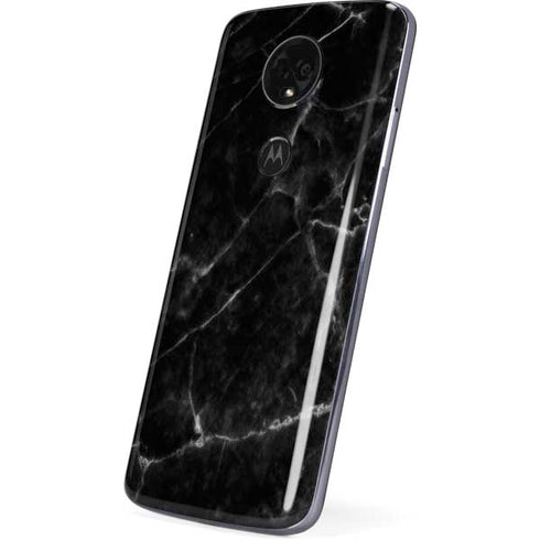 Black Marble Moto E5 Plus Skin