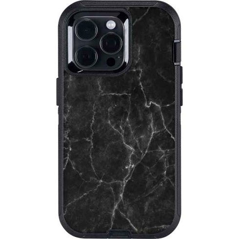 Black Marble Otterbox Defender iPhone Skin