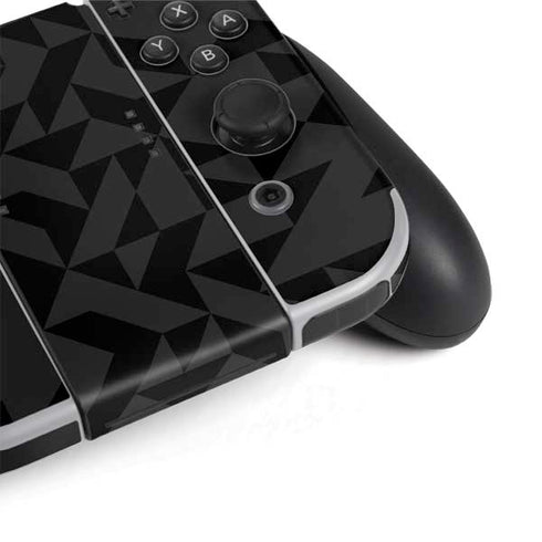 Black Geometric Nintendo Switch OLED (2021) Skin
