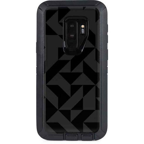 Black Geometric Otterbox Defender Galaxy Skin