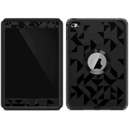 Black Geometric Otterbox Defender iPad Skin