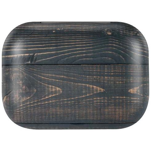 Black Painted Wood Amazon Echo Buds Skin