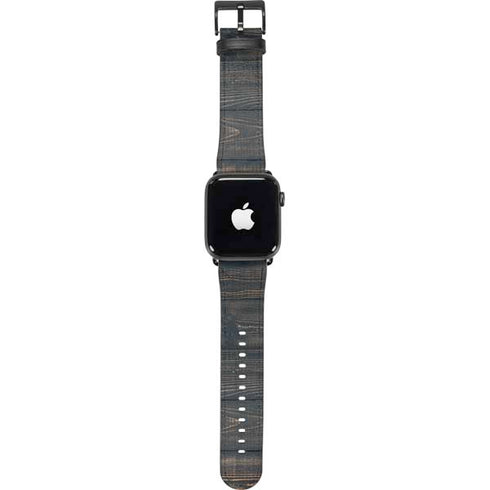 Black Painted Wood Apple Watch Band 42-44mm
