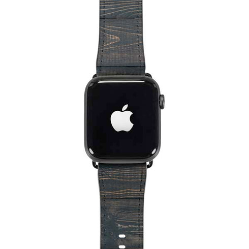 Black Painted Wood Apple Watch Band 38-40mm