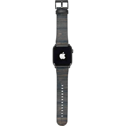 Black Painted Wood Apple Watch Band 38-40mm
