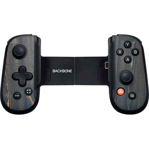 Black Painted Wood Backbone One for iPhone Game Controller Skin