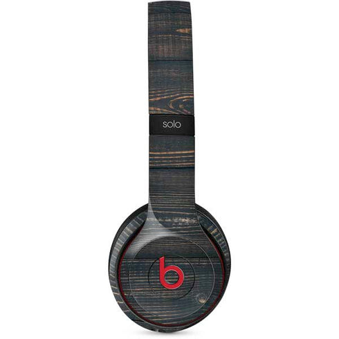 Black Painted Wood Beats Solo 2 Wireless Skin