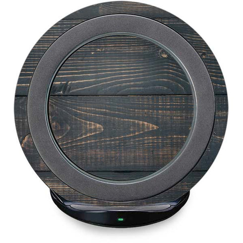 Black Painted Wood Fast Charge Wireless Charging Stand Skin