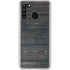 Black Painted Wood Galaxy A21 Clear Case
