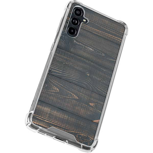 Black Painted Wood Galaxy A54 5G Clear Case