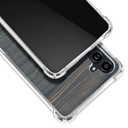Black Painted Wood Galaxy A54 5G Clear Case