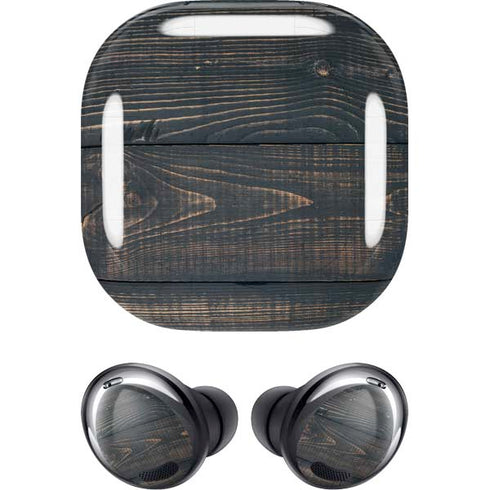 Black Painted Wood Galaxy Buds Pro Skin