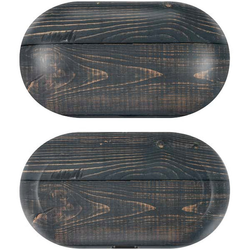 Black Painted Wood Galaxy Buds Skin