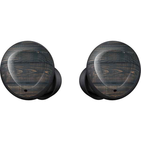 Black Painted Wood Galaxy Buds Skin