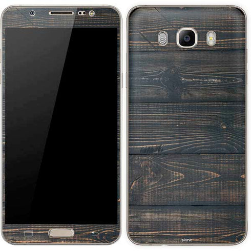 Black Painted Wood Galaxy J7 Skin